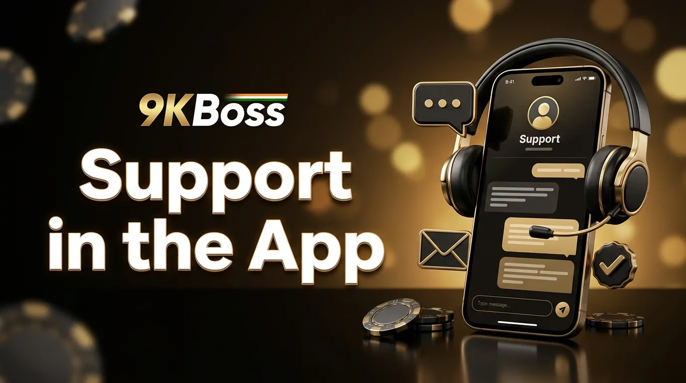 9KBoss customer support in the mobile app